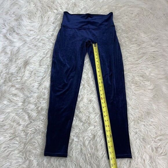 SPANX Blue Lapis Night Velvet High Waist Velour Leggings Women Plus Size 1X Pant - Picture 4 of 12